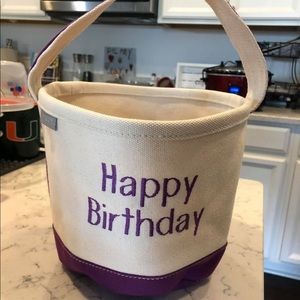 Lands End HAPPY BIRTHDAY canvas bag